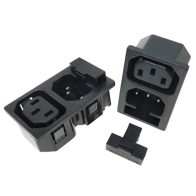 Panel Mount C13 C14 IN 1 IEC 3 Pin Inlet Module Plug Socket Connector on Productcaster.