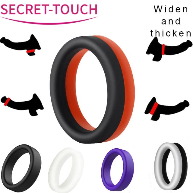 Male Lock Essence Penis Rings Widen Thicken Chastity Device Cock Ring Delay Ejaculation For Male Couple Masturbator Adult Sex on Productcaster.