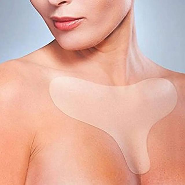 Silicone Transparent Removal Patch Reusable Anti Wrinkle Chest Pad Face Skin Care Anti Aging Breast Lifting Chest Patch Flesh on Productcaster.