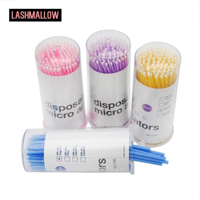 New 100PCS Eyelash Micro Swab Disposable Brushes For Professional Eyelash Extensions Cleaning Tools Eyelashes Wands Lashes on Productcaster.