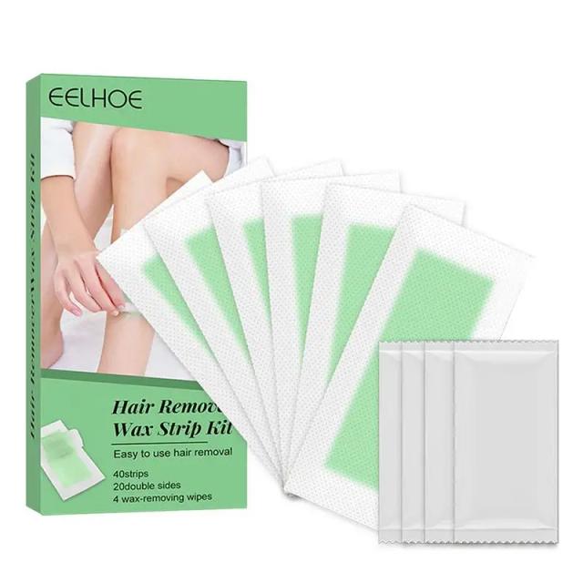 24Pcs Hair Removal Tool Wax Strips Waxing Wipe Sticker For Face Leg Lip Eyebrow Leg Arm Body Hair Removal Two Side Mini Size on Productcaster.