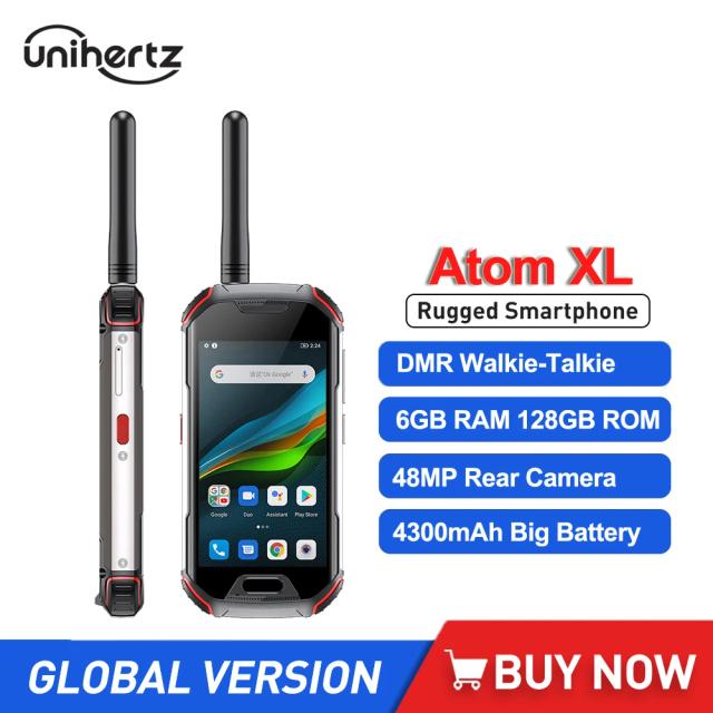 Unihertz Atom XL IP68 Rugged Waterproof Cellphones 6GB 128GB Android 10 Mobile Phone DMR Walkie-Talkie Smartphone 4300mAh NFC on Productcaster.