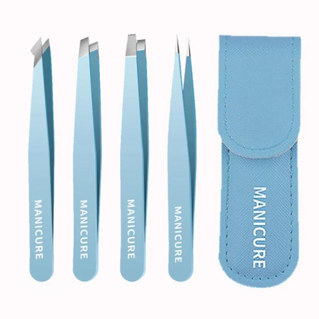 Eyebrow Tweezer Colorful Hair Beauty Fine Hairs Puller Stainless Steel Slanted Eye Brow Clips Removal Makeup Tools on Productcaster.