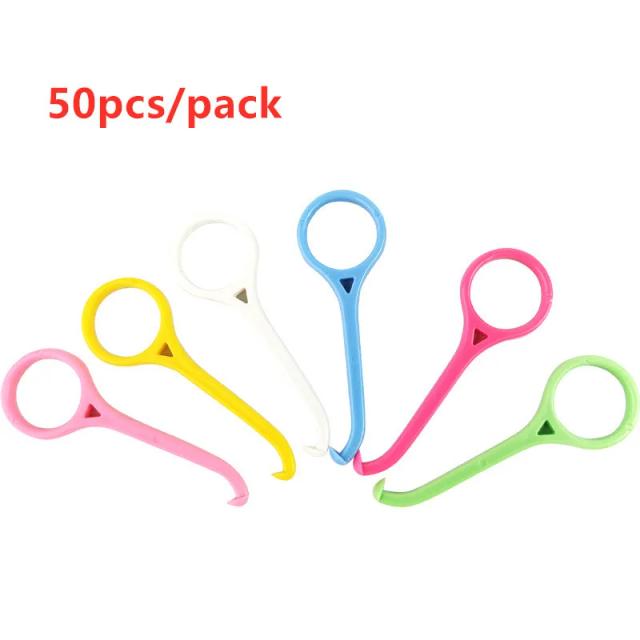 Wholesale 50pcs Aligner Remover Dental Orthodontic Invisible Braces Remover Plastic Hook Dental Removal Tool Oral Care on Productcaster.