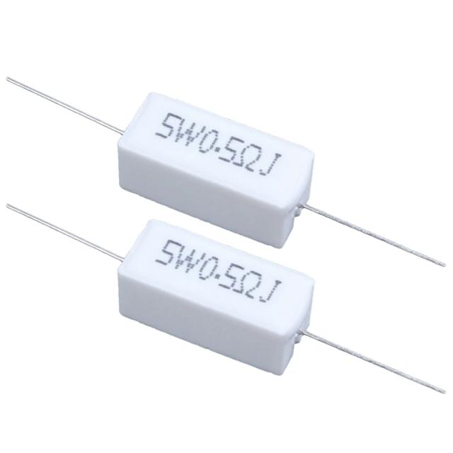 20 Pcs Axial Lead Ceramic Cement Resistor 0.5 Ohm 5W on Productcaster.