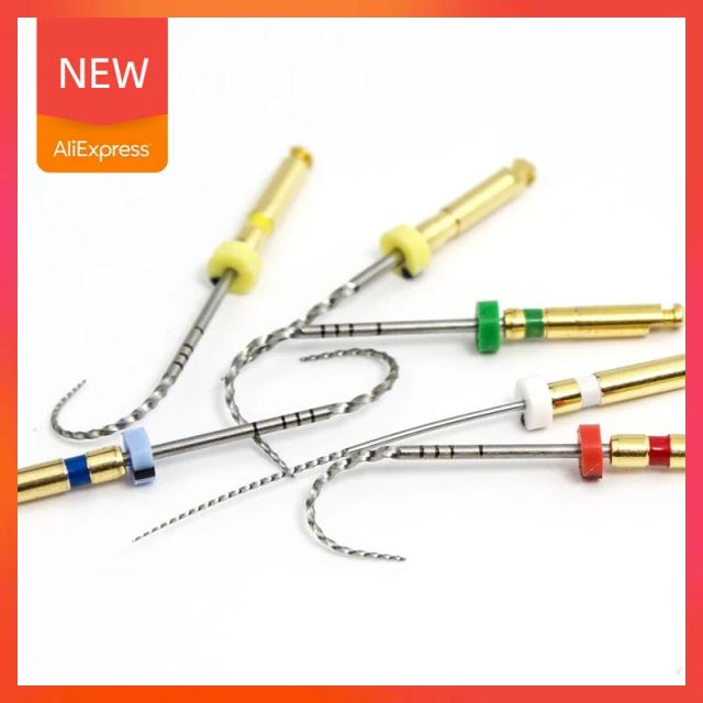 Dental File Root Canal Taper Endodontic File Gold Heat Activated Rotary File Flexible Dentist Materials SOCO COXO on Productcaster.