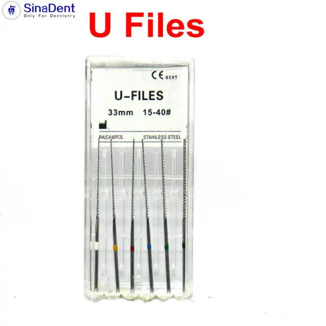 Dental Ultrasonic U-Files Staniless Steel NITI 15-40# 33mm for Root Canal Endodontics Stainless Steel Ultrasonic Files Dentistry on Productcaster.