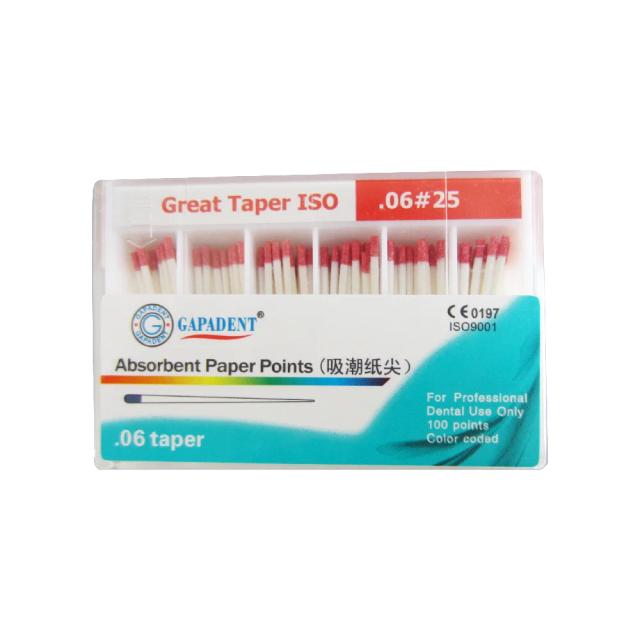 Dental Absorbent Paper Points Mixed Sizes #15-40 06 Taper Root Cancel Endodontics Cotton Fiber Tips Dental Matirial Length 30mm on Productcaster.