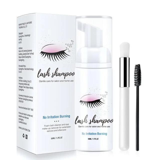 Eyelash Extension Shampoo 1.69 Fl.oz Eyelash Extension Cleanser Lash Shampoo Oil Paraben And Sulfate Free Safe For Natural on Productcaster.