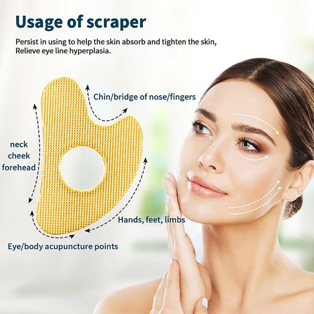 Gua Sha Facial Tool Zinc Alloy GuaSha Massage Tool Natural Universal Facial Silver Metal Gua Sha Board on Productcaster.