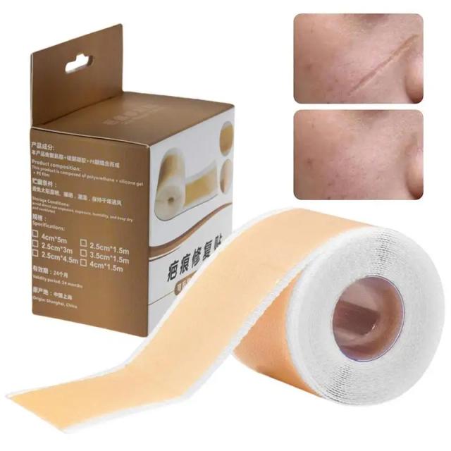 Scar Away Sheet Soft Silicone Gel Tape For Scar Removal Silicone Scar Sheet 1.57 X 59.06 Inch Scar Away Patch Scar Sheets Keloid on Productcaster.