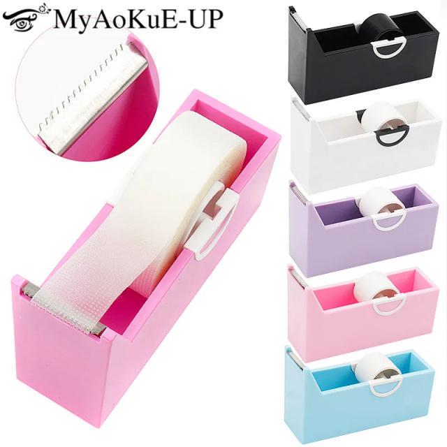 Eyelash Extension Tape Holder Base Lash Adhesive Tape Cutter Dispenser Grafting Lash Plastic Rotating Tape Cutting Makeup Tool on Productcaster.