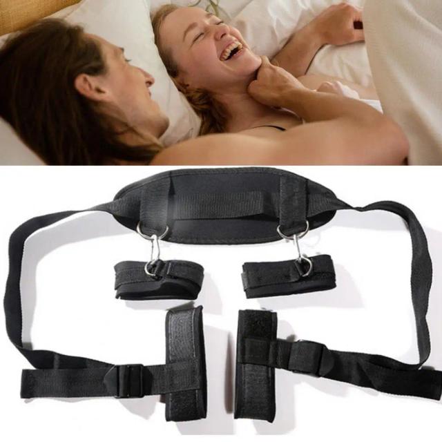 Belt Buckle Pleasure Bundle Adjustable Wrist Ankle Straps for Bondage Enhance Intimacy with Hands Feet Restraints Adult Toy Set on Productcaster.