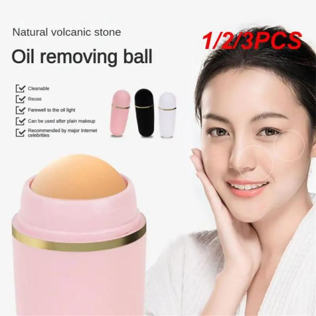 1/2/3PCS In 1 Face Oil Absorbing Roll Volcanic Stone Pores Cleaning Volcanic Stone Clean Massage Oil Control Skin Care Tools on Productcaster.