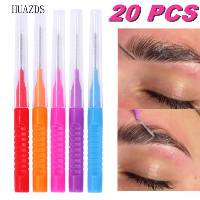 20Pcs Mini Eyebrow Brush Brow Perm Brush Disposable Brow Lifting Brushes Bendable Micro Eyelash Brush Applicators Makeup Tools on Productcaster.