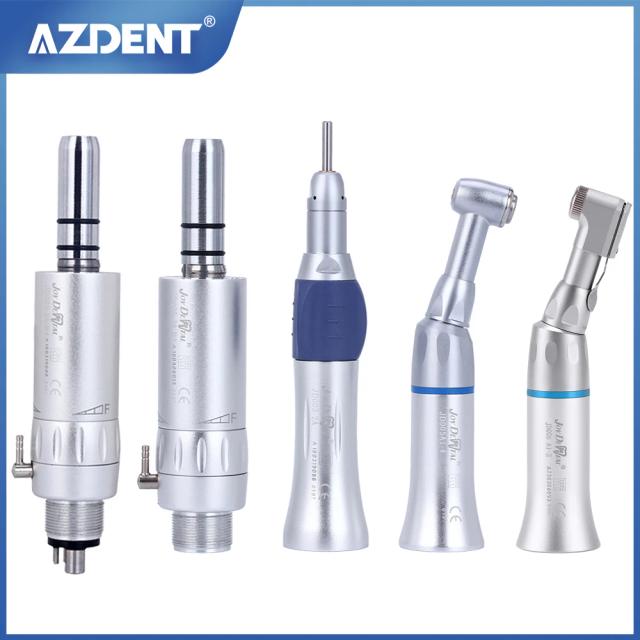 Dental Low Speed Handpiece Push Button Contra Angle Straight Nose Cone Latch Contra Angle E-type Air Motor 2/4 Holes on Productcaster.