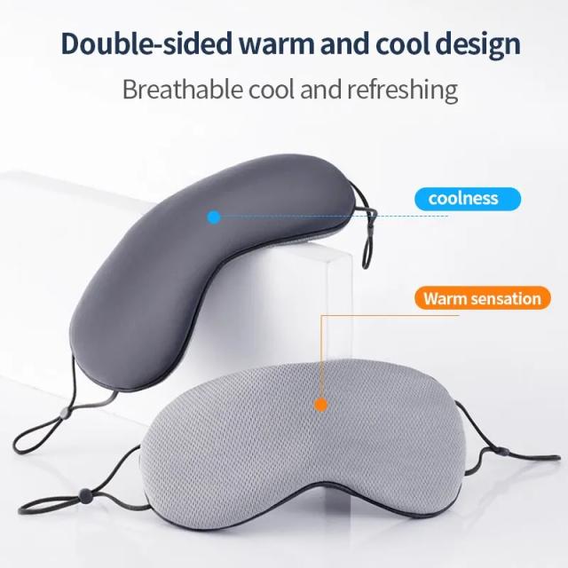 Sleeping Eye Mask Korean Style Ice Silk Warm And Cool Dual Use Adjustable Travel Light Blocking Breathable Eye Mask on Productcaster.