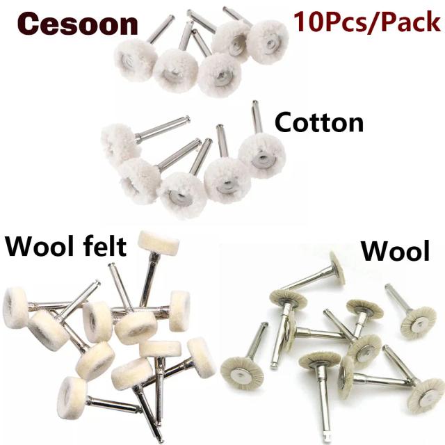 10Pcs/Pack Dental Wool Polishing Cotton Polishing Wheel Felt Polisher Brushes For Low Speed Contra Angle Handpiece Dentist Tools on Productcaster.