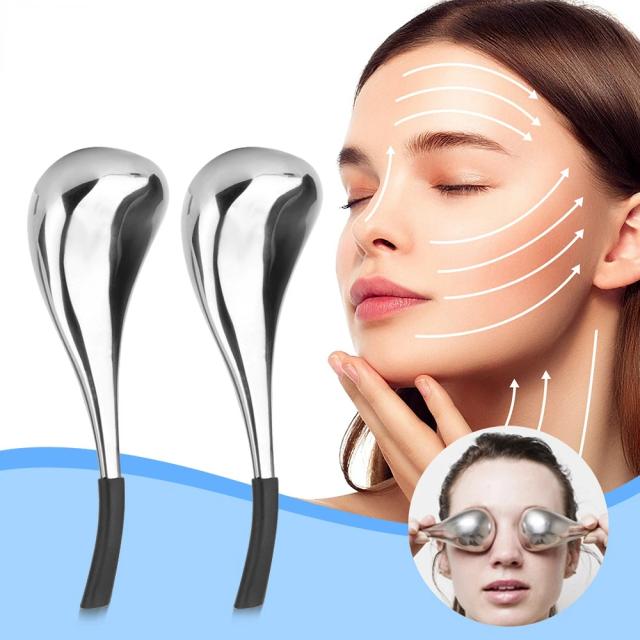 Ice Globes Spoon Massager Stainless Steel Facial Massage Stick Facial Massager for Face Eye Massager Spa Ball Skin Care Tools on Productcaster.