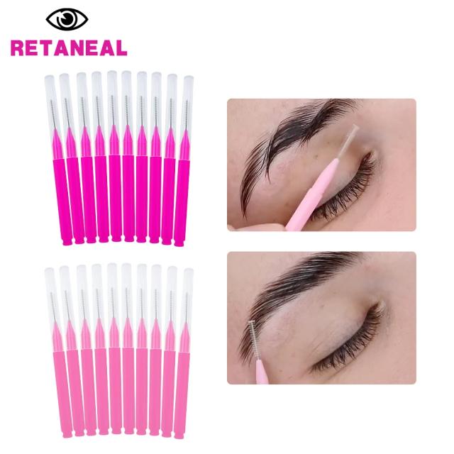 Mini Eyebrow Brush Brow Perm Brush Disposable Brow Lifting Brush Bendable Micro Eyelash Brush Applicators wholesale Makeup Tool on Productcaster.