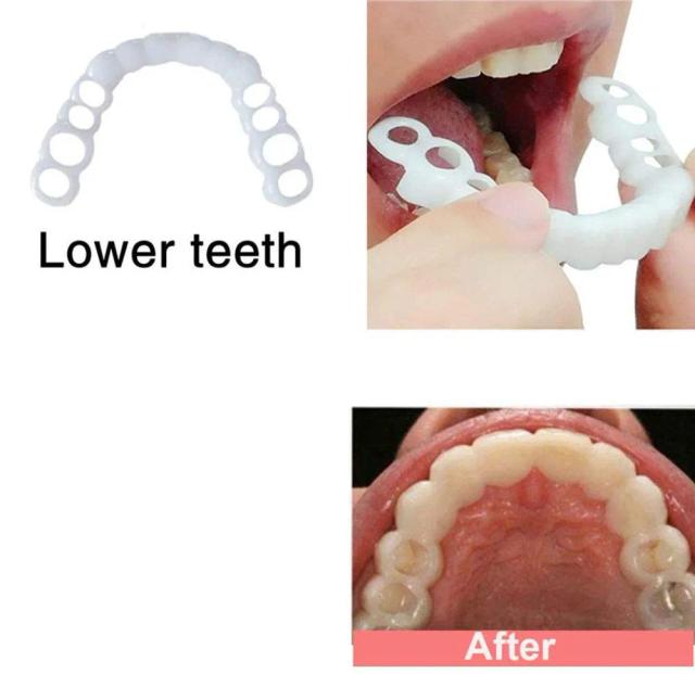 Hot Perfect Smile Teeth Fake Tooth Cover False Teeth Veneers White Teeth Whitenin Teeth Snap CoverTeeth Cosmetic Denture Care on Productcaster.