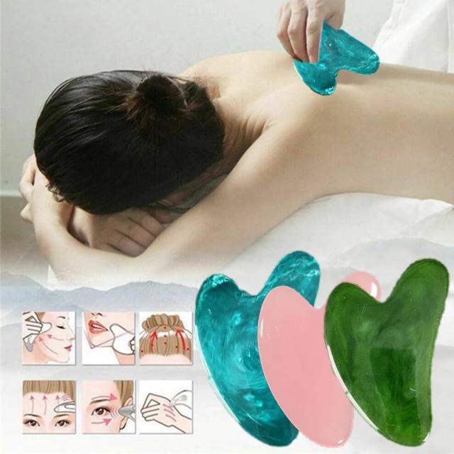 Gua Sha Facial Full Body Massage Natural Resin Board Scraping Massage Tool on Productcaster.