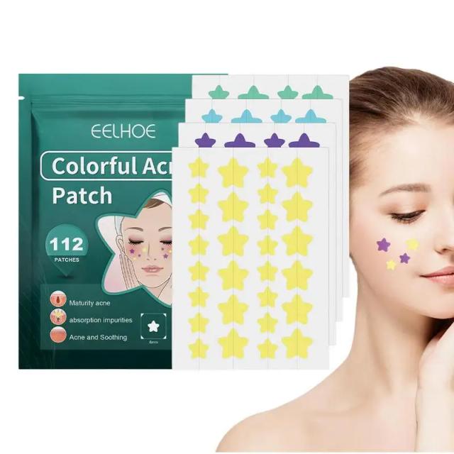 Face Pimple Patches Ultra Thin Colorful Star Shaped Pimple Patches Hydrocolloid Spot Patches For Zits Breakouts Spots Stickers on Productcaster.