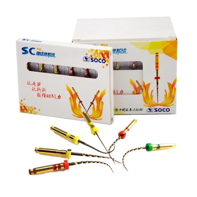 Dental File Root Canal Taper Endodontic File Gold Heat Activated Rotary File Flexible Dentist Materials SOCO PRO COXO on Productcaster.