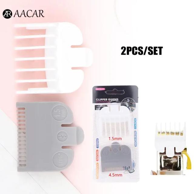 2Pcs/set Guide Limit Comb Colorful Hair Clipper Limit Guide Comb Trimmer Guards Hairdressing Barber Set Limit Comb Calipers on Productcaster.