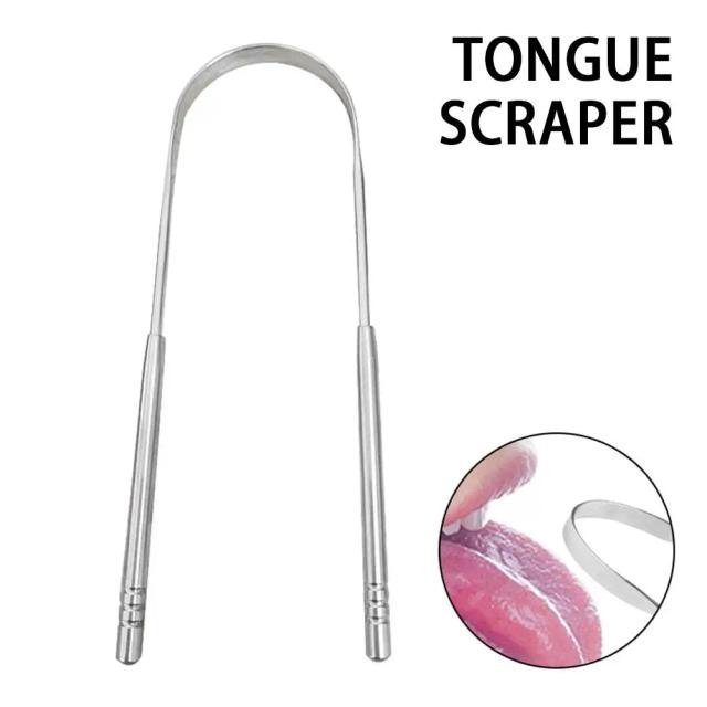 Stainless Steel Tongue Scraper Cleaner Fresh Breath Hygiene Tongue Coated Oral Care Cleaning Tools Toothbrush Wholesale J5E8 on Productcaster.