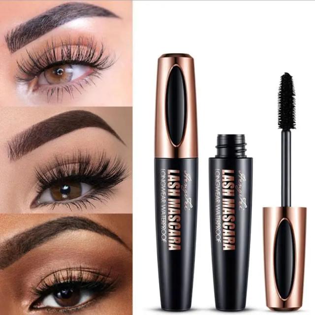 4d Silk Fiber Eyelash Mascara Waterproof Thick Lengthening Mascara Curling Long Black Extension on Productcaster.