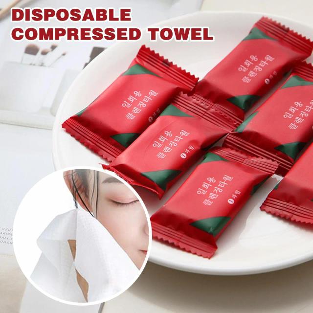 Disposable Compressed Towel Independent Packaging Clean Portable Women Care Washcloth Travel Compressed Sanitary Face W5O1 on Productcaster.