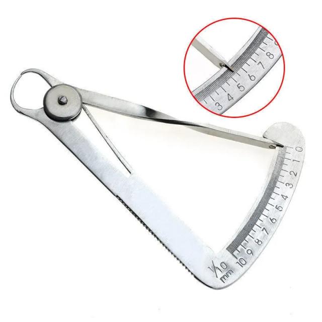 Stainless Steel Dental Gauge Caliper for Metal Wax Dentist Metal Wax Thickness Measurement Ruler Tool on Productcaster.