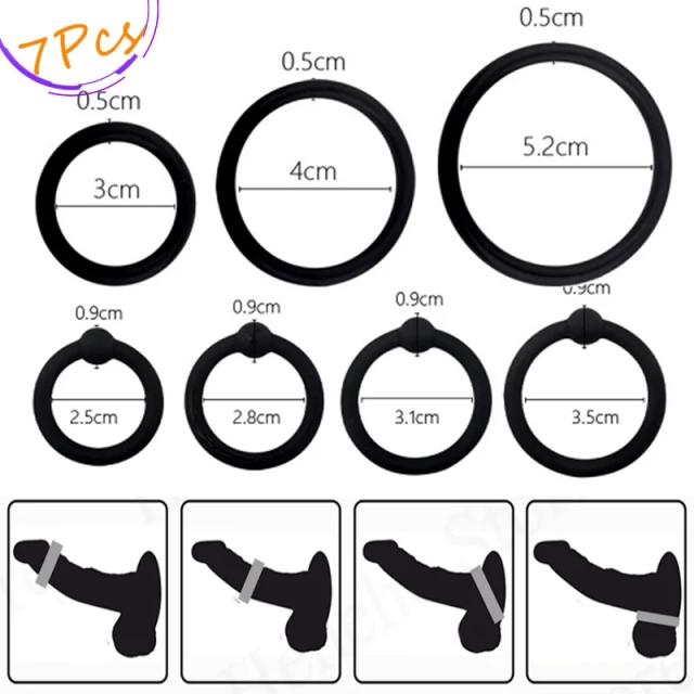 3/4 Penis Rings Cock Rings Penis Sleeve Penis Trainer Delay Ejaculation High Elasticity Time Lasting Sex Toys for Men on Productcaster.