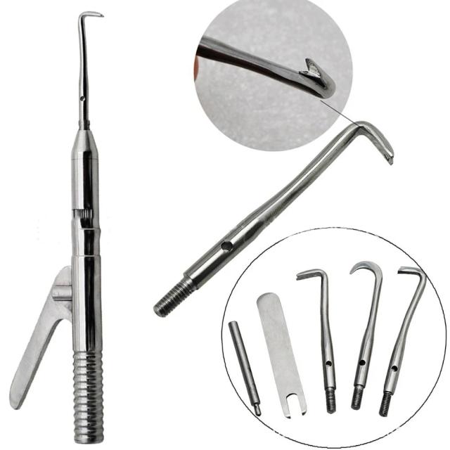 1Set Dental Equipment Dental Crown Extractor Stainless Steel Dental Materials Dental Automatic Crown Remover Set Orthodontic Kit on Productcaster.