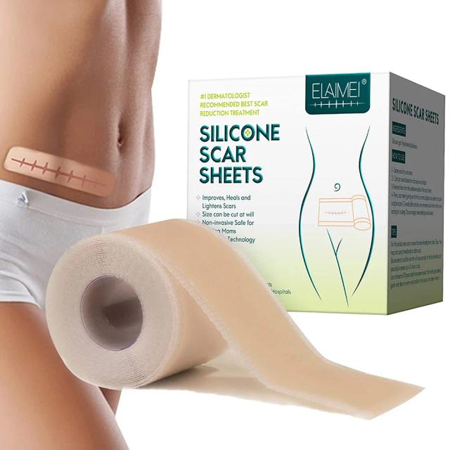 Silicone Scar Sheets Patch Painless Scar Repair Tape Roll Effective Scar Removal Strips for C-Section Keloid Surgery Burn Acne on Productcaster.