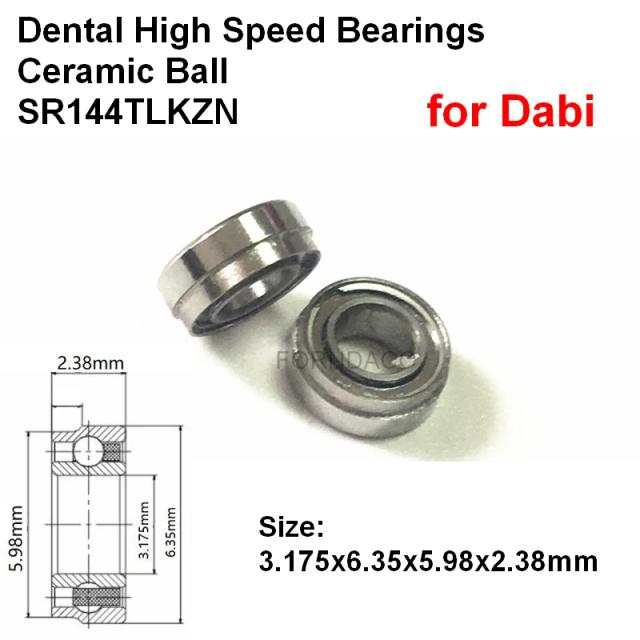 10pcs Dental Ceramic Bearings SR144TLKZN For Dabi High Speed Handpiece MS350 MRS400 Push Button 3.175x6.35x5.98x2.38mm Step on Productcaster.