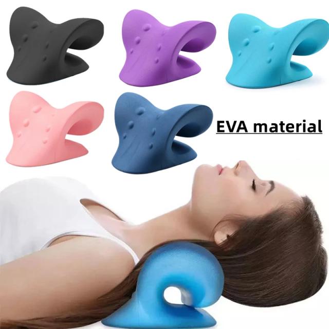 Neck Shoulder Stretcher Relaxer Cervical Chiropractic Traction Device Pillow for Pain Relief Cervical Spine Alignment Gift on Productcaster.