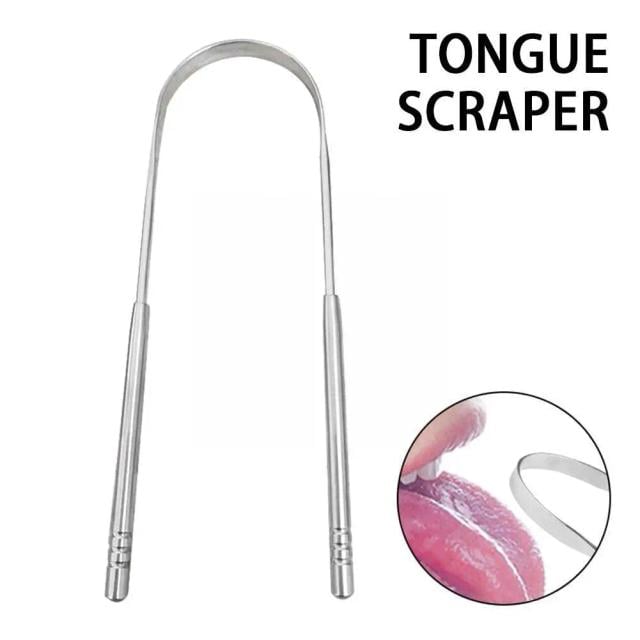 Stainless Steel Rose Golden Tongue Scraper Cleaner Coated Toothbrush Fresh Hygiene Breath Tools Care Cleaning Tongue A2J3 on Productcaster.