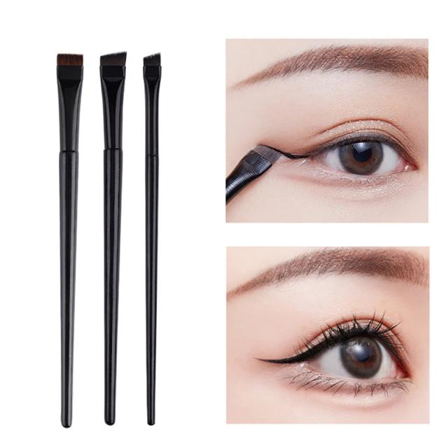 3Pcs Eye Makeup Brushes Flat Eyebrow Eyeliner Brush Professional Angled Eyes Brow Pincel Maquiagem Make Up Cosmetic Tool on Productcaster.