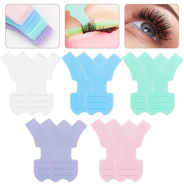 10/20 Pcs Makeup Eyelash Brushes Reuseable Plastic Clean Comb Y Shape Grafting Lashes Lifting Curler Eye Lash Extension Tools on Productcaster.