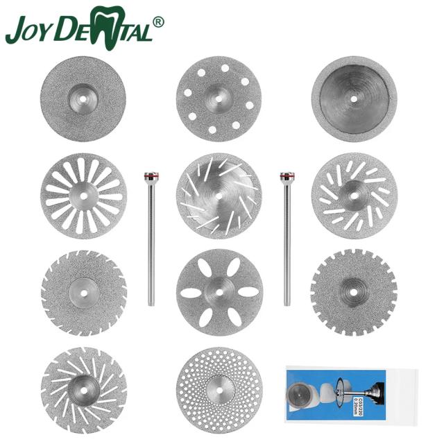 Dental Lab Polishing Diamond Discs/Mandrel 0.2mm Double Side Coating Disk Dentist Rotary Cutting Tool for Polisher Machine 10Pcs on Productcaster.