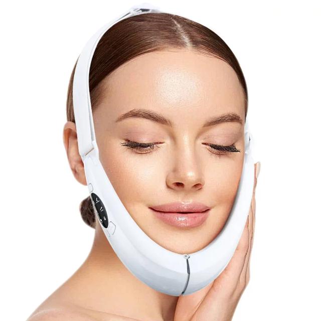 Hailicare Face Lifter V-Line Up Face Lifting Belt Face Slimming Vibration Massager LED Display Facial Beauty Instrument 5 Modes on Productcaster.