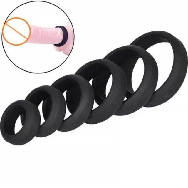 Silicone Cock Ring Penis Enhance Erection Delay Ejaculation Cockring Sex Toys For Men Foreskin Lock Semen Ring Sex Shop on Productcaster.