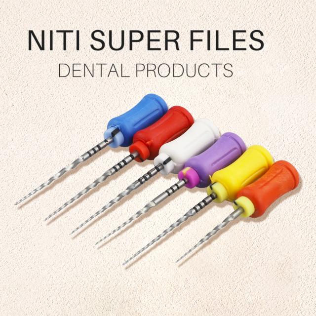 Dental Endodontic NiTi Hand Use Super Rotary File Blade Length 19mm 21mm 25mm Shaping Finishing Files Dental Root Canal File on Productcaster.