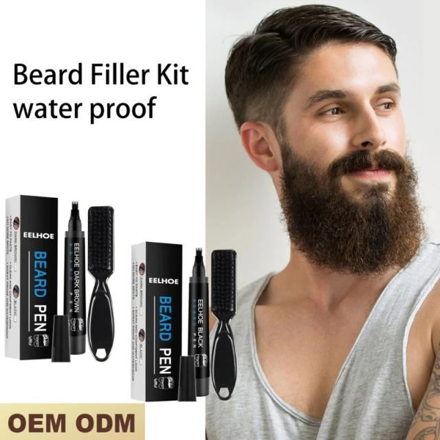 Men Beard Filling Pen Waterproof Male Moustache Repair Shaping Coloring Pen on Productcaster.