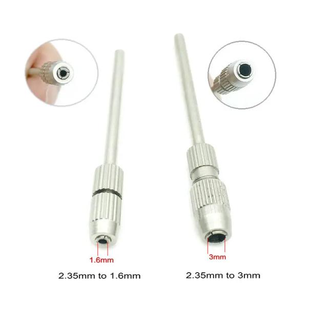 1Pc Dental Drill Bur Adapter Converter 2.35mm To 1.6mm / 2.35mm To 3mm Shank Polisher for Dental Lab on Productcaster.