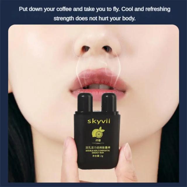 Skyvii Vitality Energy Stick Refreshing & Refreshing Driving Sleepy In Class Anti-drowsiness Cool Mint Nose Stick Herbal Ointmen on Productcaster.