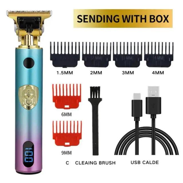 T9 hair Electric Shaver USB Rechargeable Hair Cutting Machine Professional Trimmer for Men Beard Trimmer with 6 Combs on Productcaster.