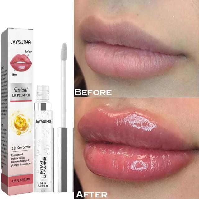 Plumper Serum Collagen Lips Plumping Gloss Oil Reduce Fine Lines Long Lasting Moisturizing Sexy Instant Volumising Lip Care on Productcaster.